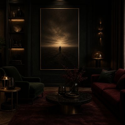 Dark Moody Interior Design album cover example