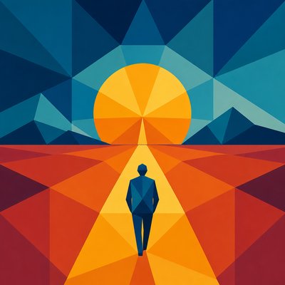 Geometric Abstract Art Style album cover example