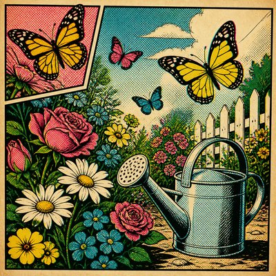 Retro Comic Art coloring page example