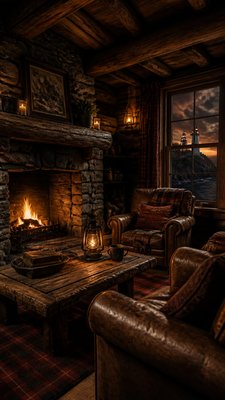 Rustic Cabin Interior Design poster example