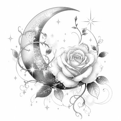 Shoujo Romance Manga Art Style tattoo design example