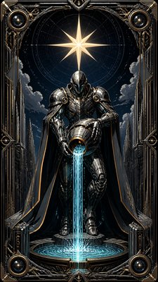 Mecha Anime Art Style tarot card example