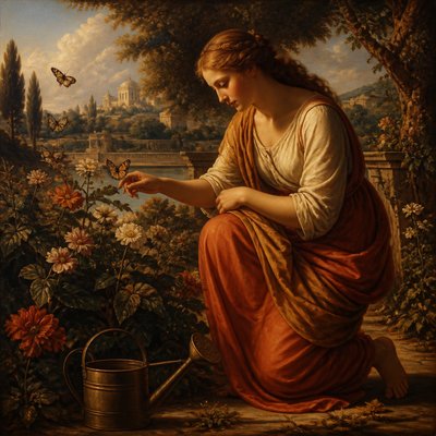 Renaissance Art Style coloring page example