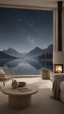 Scandinavian Furniture Art phone wallpaper example