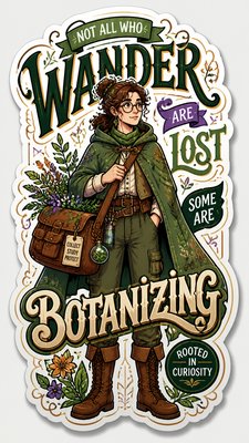 Typography Sticker Design character design example