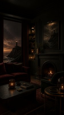 Dark Moody Interior Design poster example