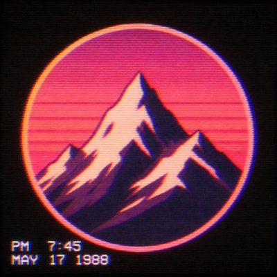 VHS Aesthetic logo concept example