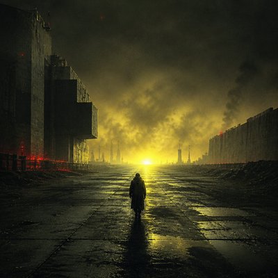 Dystopian Sci-Fi Art album cover example