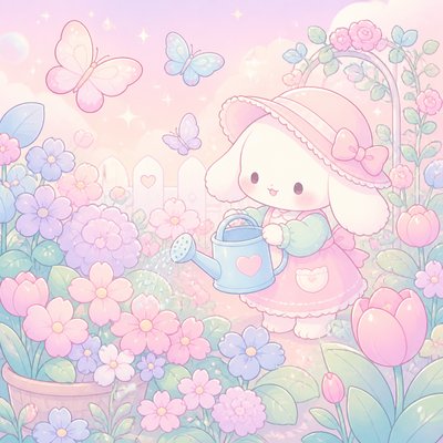 Kawaii Pastel Anime Art Style coloring page example