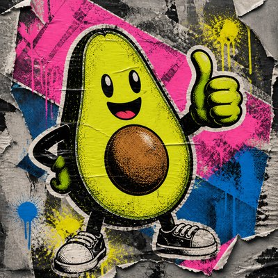 Street Art Poster Design sticker example
