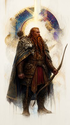 Contemporary Religious Art tabletop character portrait example