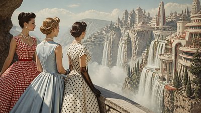 Vintage 50s Fashion Style concept art example
