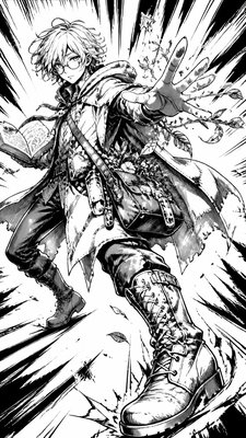 Shonen Battle Manga Art Style character design