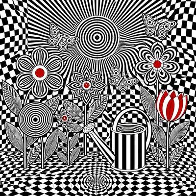 Op Art Style coloring page example