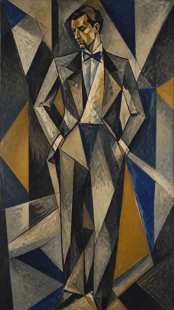 full-length portrait of an elegant figure — Modernism Art Style
