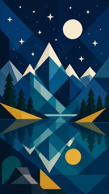 Abstract Geometric Art phone wallpaper example
