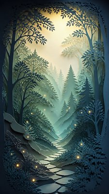 Paper Cut Art Style book cover example