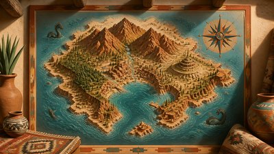 Southwestern Interior Design fantasy map example