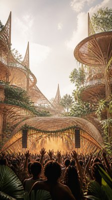 Sustainable Architecture Art flyer example