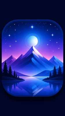Gradient Icon Design phone wallpaper example