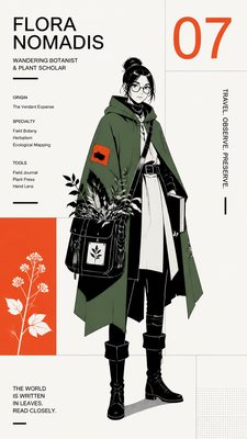 Swiss Style Poster Design character design example