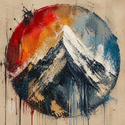 Abstract Expressionism Art Style logo concept example