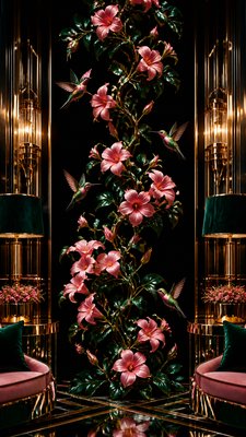 Hollywood Regency Interior Design phone case design example