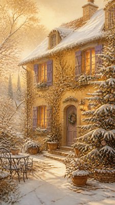 French Country Interior Design Christmas card example