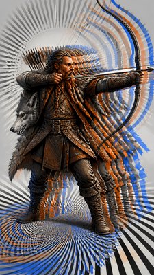 Kinetic Art Style tabletop character portrait example