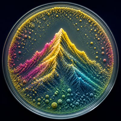 Bacteriological Agar Art logo concept example