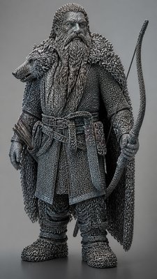 Chainmail Jewelry Style tabletop character portrait example