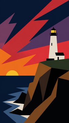 Hard-edge Painting Style poster example