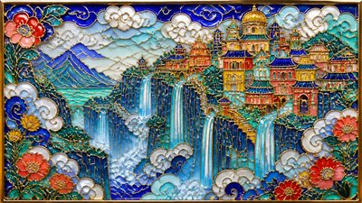 Enamel Cloisonné Jewelry Design concept art example