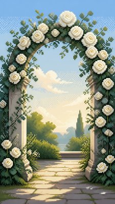 Pixel Art Style wedding invitation example