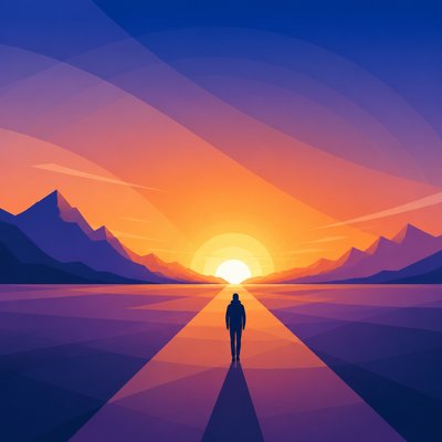 Vector Digital Art Style album cover example