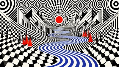 Op Art Style desktop wallpaper example