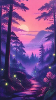 Vaporwave Anime Aesthetic book cover example