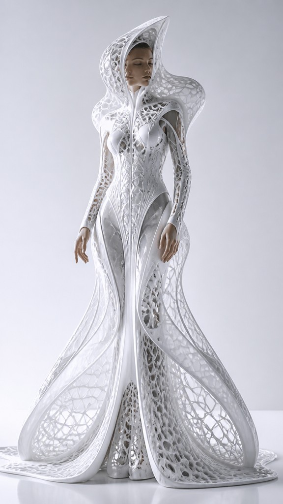full-length portrait of an elegant figure — Parametric Architecture