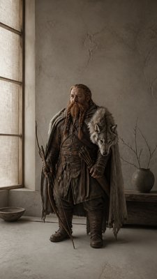 Wabi-Sabi Interior Design tabletop character portrait example