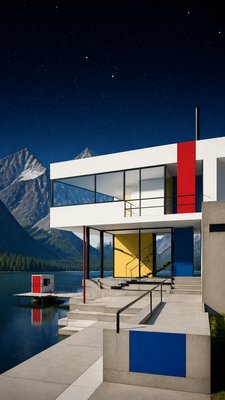Bauhaus Architecture phone wallpaper example