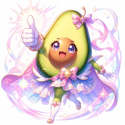 Magical Girl Anime Art Style sticker example
