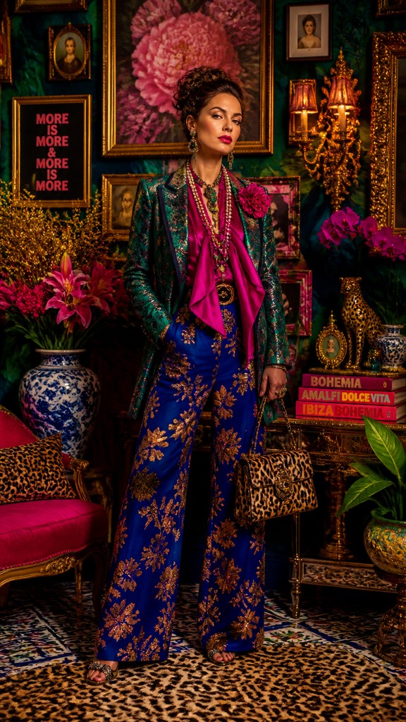 full-length portrait of an elegant figure — Maximalist Interior Design