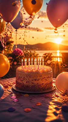 Golden Hour Landscape Photography Style birthday card example
