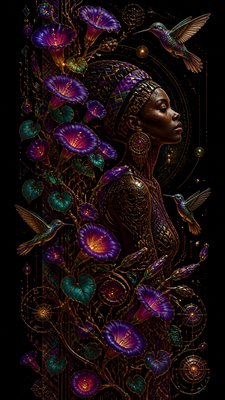 Afrofuturism Art Style phone case design example