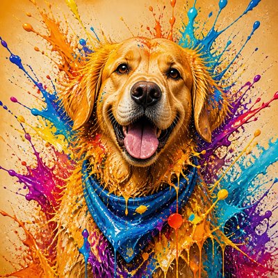 Color Splash pet portrait example