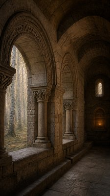 Romanesque Architecture wall art print example