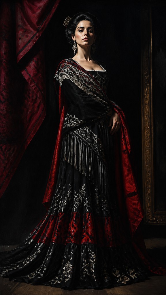 full-length portrait of an elegant figure — Spanish Art Style
