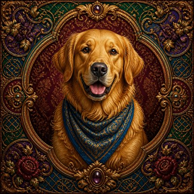 Victorian Architecture Art pet portrait example
