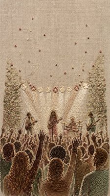 Hand Embroidery Illustration / Textile Art flyer example