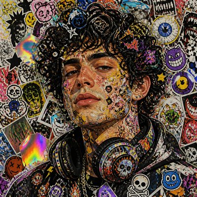 Sticker Bomb Street Art Style Discord profile picture example